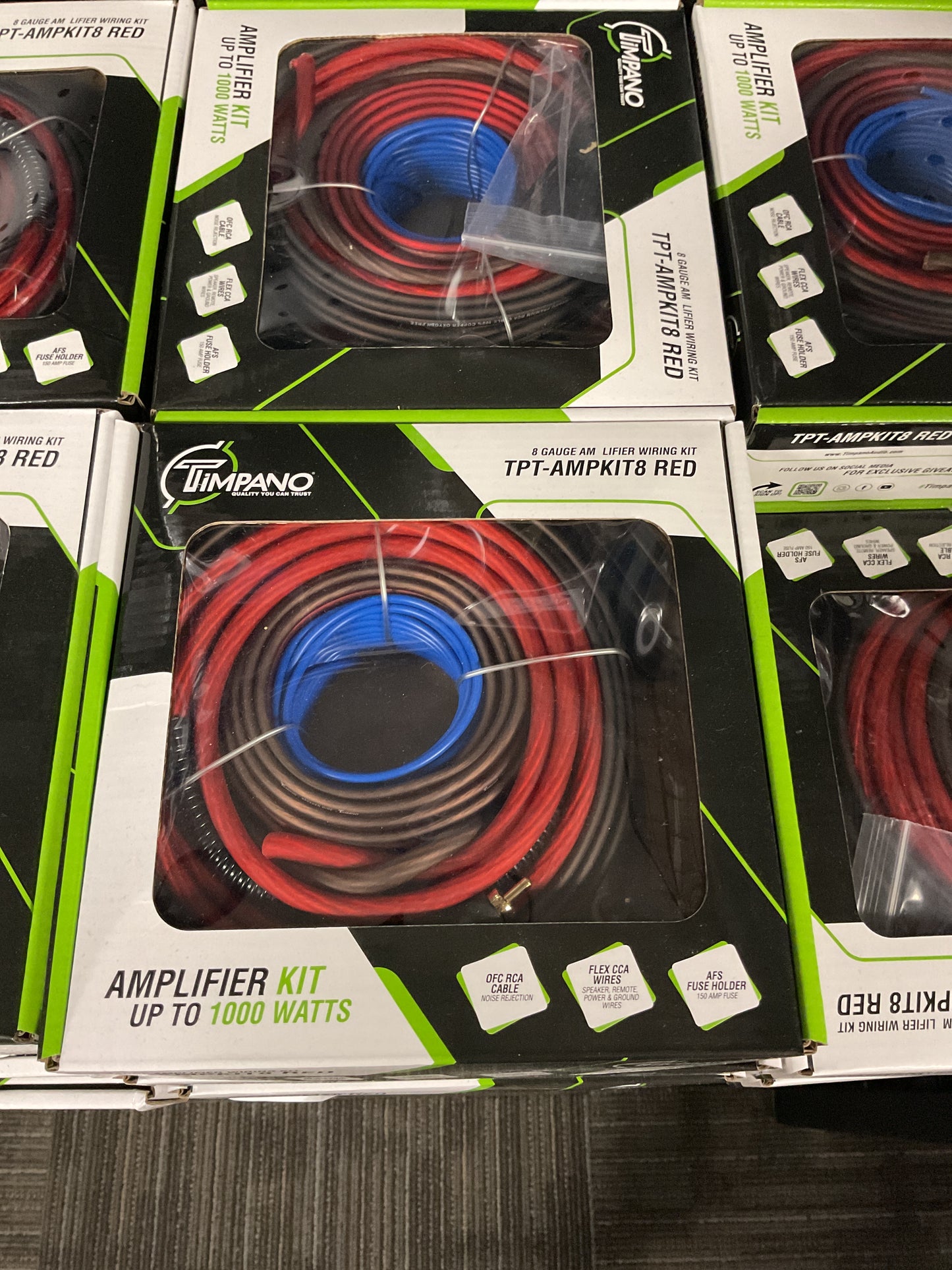 TIMPANO - Cable Kit - 8 Gauge 1000 Watts CCA Amp  Kit - Red