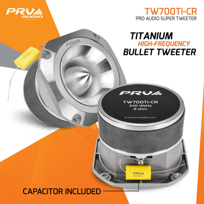 TW700Ti-CR | Super Tweeter, 4" Titanium 8 Ohm Chrome