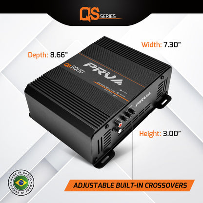 QS3000 2 Ohm | 3000 Watt Amp Car Audio Amplifier Full Range