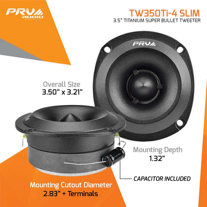 TW350Ti-4 SLIM (PAIR) | 3.5" SUPER BULLET TWEETER